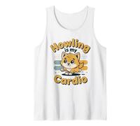Howling Is My Cardio - Divertido diseño de Perro Camiseta sin Mangas