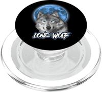 Howling Lone Wolf On Moon Animal Funny Wolves Lover PopSockets PopGrip para MagSafe
