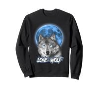 Howling Lone Wolf On Moon Animal Funny Wolves Lover Sudadera