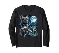 Howling to The Moon Bulldog Francés Payaso Perro Frenchie Manga Larga