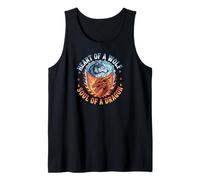 Howling Wolf Animal Nature Dragon Ying Yang Camiseta sin Mangas