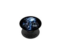 Howling Wolf Brothers Luna Llena Rayo Tormenta Arte PopSockets PopGrip Adhesivo