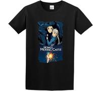 Howl's Moving Castle More After The Jump Black Men T-Tshirts Camisetas y Tops Graphic Printed Top Unisex tee(Large)