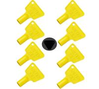 HowseHold Llave de caja de medidor de gas amarilla [8 llaves] Caja eléctrica triangular de plástico negro para lectura