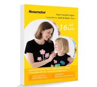 Hoxemator Papel Transfer para Camisetas Negras y Tejidos Oscuros [16 Hojas] Papel Transfer Textil para Impresora Láser e Inyección de Tinta, Vinilo Textil Imprimible para DIY Bolsas, Algodón, Ropa