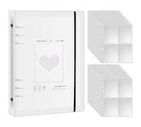 Hoxfly 3 Pulgada KPOP Photocard Titular, Álbum de Fotos Carpeta de Tarjetas, Album Fotos, Funda para Carpeta de Anillas A5, Photo Album Scrapbook, Photocard Holder Book, Portable Photo Álbum