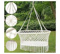 HOXMOMA Cuna de Cuna de bebé, Hamaca Colgante para guardería, Cesta de Columpio para bebé recién Nacido, Macramé Hueco Blanco