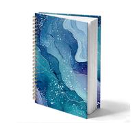 HOXUNQINA Starry Night Sky Galaxy Journal Notebook 5.5x8.3, Fantasy Celestial Snow Mountain Journal, Gifts for Astronomy Lovers, Nature Lover Gifts Notebooks for Work