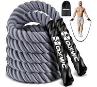 HOXWC Cuerda de saltar pesada, cuerda de saltar resistente de 2 libras para fitness, cuerda de saltar pesada para hombres y mujeres, cuerda de batalla para entrenamiento de fitness, entrenamiento en