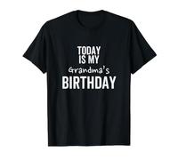 Hoy es el cumpleaños de mi Abuela Mejor Broma Especial Camiseta gráfica económica, Hombre, Negro, M