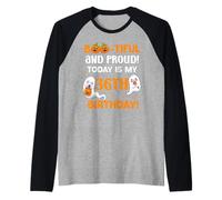 ¡Hoy es mi trigésimo Sexto cumpleaños! Cumpleaños Fantasma Halloween Camiseta Manga Raglan