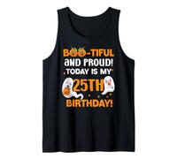 Hoy es mi vigésimo Quinto cumpleaños! Fantasma Cumpleaños Halloween Camiseta sin Mangas