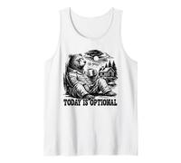 Hoy es Opcional Bear Cozy Lazy Days Introvertidos Camiseta sin Mangas