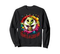 Hoy es un buen día - divertido verde Alien 1 - Fan Fun Sudadera