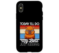 Hoy haré lo Mejor Que Pueda, Solo bromeando Funny Lazy Carcasa para iPhone X/XS