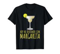 Hoy he quedado con Margarita - Cóctel Mexicano con Tequila Camiseta gráfica económica, Hombre, Negro, M