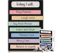 Hoy lo haré︰ Afirmaciones Inspiradoras Rompecabezas de 1000 Piezas para Adolescentes Juego de Desarrollo del Pensamiento lógico Gran Regalo para Momentos significativos Tamaño 38x52cm