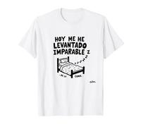 Hoy Me He Levantado Imparable... De La Cama Camiseta, Hombre, Blanco, XL