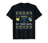 Hoy no es el diseño de la menorá de Santa Hanukkah Camiseta