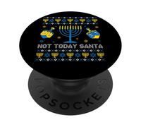 Hoy no es el diseño de la menorá de Santa Hanukkah PopSockets PopGrip Adhesivo