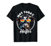 Hoy no es un Chiste Divertido de vaquilla, Ganadero, Ganadero y Granjero Camiseta gráfica económica, Hombre, Negro, XL
