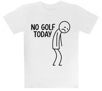 Hoy No Hay Golf Camiseta Blanca para Niños Camiseta De Manga Corta para Niños Kids White tee Children Short Sleeve T-Shirt