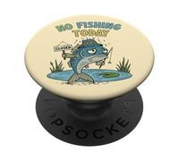 Hoy no Hay Pesca. Humor Divertido, Pescador PopSockets PopGrip Adhesivo