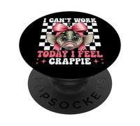Hoy no Puedo Trabajar, me Siento como un pez Basura, una Chica pescadora de cangrejos PopSockets PopGrip Adhesivo