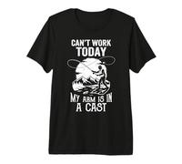 Hoy no Puedo Trabajar, mi Brazo está escayolado, Divertido Pescador Camiseta Premium