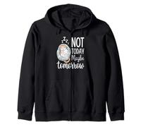 Hoy no Tal Vez mañana Gato Dormido Gracioso Sudadera con Capucha