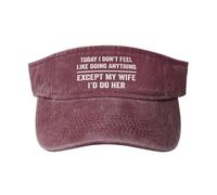 Hoy No Tengo Ganas De Hacer Nada Excepto Estar con Mi Esposa. Visera Deportiva Sombrero Abierto Protección UV Ajustable Visera Sombrero para Mujer Playa Pádel