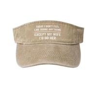Hoy No Tengo Ganas De Hacer Nada Excepto Estar con Mi Esposa. Visera Sombrero Viseras Ajustable Superior Vacía Visera Deportiva para Tenis Deportes Hombre