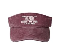 Hoy No Tengo Ganas De Hacer Nada Excepto Estar con Mi Esposa. Visera Sombrero Viseras Unisex Superior Vacía Visera Deportiva para Hombre Beisbol Ciclismo