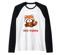 Hoy quiero ser un panda rojo Camiseta Manga Raglan