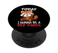 Hoy quiero ser un panda rojo PopSockets PopGrip Adhesivo