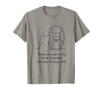 Hoy serás tu Mejor yo: diseño Motivacional de Gatos Camiseta