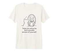 Hoy serás tu Mejor yo: diseño Motivacional de Gatos Camiseta Premium