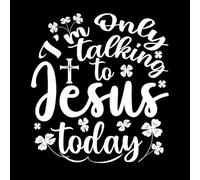 Hoy solo estoy hablando con Jesús Pegatinas artísticas de vinilo 67.2x73.1cm Cultura del tatuaje Blanco