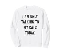 Hoy Solo Estoy Hablando con mis Gatos Divertido introvertido Social Sudadera