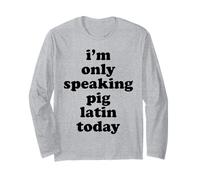 Hoy Solo Hablo latín de Cerdo, lenguaje de código de los 80, 90 Manga Larga