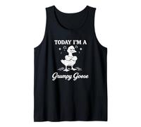 Hoy Soy un Ganso gruñón Divertido Ganso Juego de Palabras de Dibujos Animados Camiseta sin Mangas