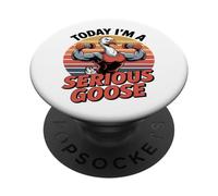 Hoy Soy un Ganso Serio - Funny Gym Goose PopSockets PopGrip Adhesivo