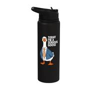 Hoy soy un ganso serio | Goose Pun, Funny Goose Stainless Steel Insulated Water Bottle