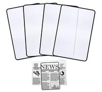 HOYDATE 4 lupas Planas Ligeras de plástico óptico Fresnel para Ancianos y Personas con Baja visión, Lectura de pequeñas Impresiones, mapas y Libros