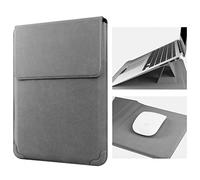 HoYiXi 13.3'' Funda Bolsa para Portátiles con Soporte Compatible con MacBook Air M1 M2 2022-2018/MacBook Pro 13 2022-2016/Surface Pro 8/Surface Go 3 13-13.3'' DELL Lenovo HP ASUS Acer Huawei PC, Gris