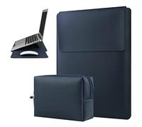 HoYiXi 13 Pulgada Funda de Cuero Impermeable con Soporte Compatible con MacBook Air M2 13.6'' 2022/13.3'' M1/MacBook Pro 13 2022-2016/Dell XPS 13/Surface Pro X/8/7/6/5/Surface Laptop 13.5'', Azul