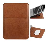 HoYiXi 14'' Funda Estuche para Portátiles Bolsa con Soporte para Mac Book Pro 14 2021/ASUS Vivobook 14/HP Pavilion X360/IdeaPad 14/Huawei Matebook 14'' & 13,3-14" DELL Acer Laptop Sleev,Marrón