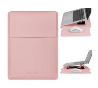 HoYiXi 15,6'' 16'' Funda Estuche para Portátiles Bolsa con Soporte para MacBook Pro 16 2025 & 2021/MacBook Pro 15/Surface Laptop 3/Galaxy Book Flex 15/IdeaPad,15-16 Pulgadas Laptop Sleev,Rosa