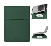HoYiXi 15,6'' 16'' Funda Estuche para Portátiles Bolsa con Soporte para MacBook Pro 16 2025 & 2021/MacBook Pro 15/Surface Laptop 3/Galaxy Book Flex 15/IdeaPad,15-16 Pulgadas Laptop Sleev,Verde Oscuro
