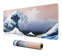 HoYiXi Extendida Alfombrilla de Ratón para juegos Mouse Pad Superficie Lisa y Base de Goma Antideslizante tela suave impermeable XXL Desk Pad 60 x 30 x 0,3 cm - onda